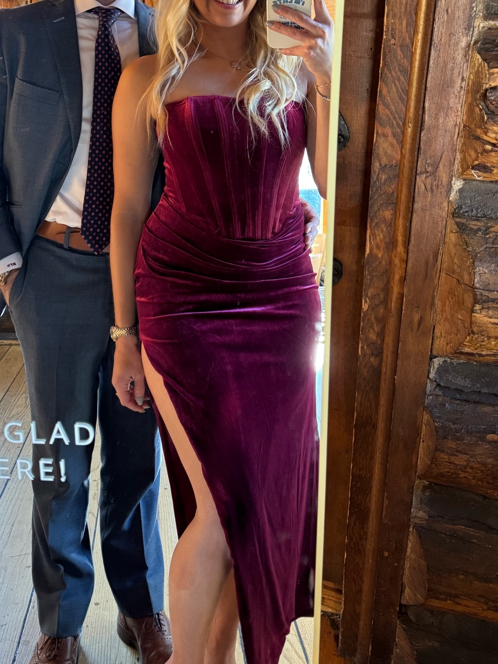 Bardot Velvet Dress